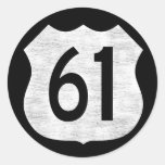 U.S. Muestra de la ruta de la carretera 61 Pegatinas