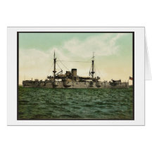 U.S.S. "Tejas" Photochrom clásico Felicitación