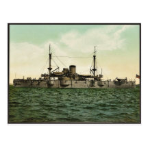 U.S.S. "Tejas" Photochrom clásico Tarjeta Postal