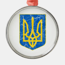Ucrania poco escudo de armas adornos