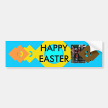 ¡! UCreate Pascua feliz Etiqueta De Parachoque