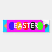 ¡! UCreate Pascua feliz Etiqueta De Parachoque