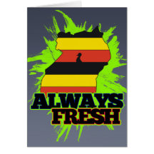 Uganda siempre fresco tarjetas