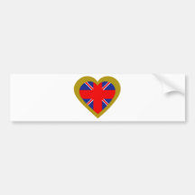 UK-heart. Pegatina De Parachoque