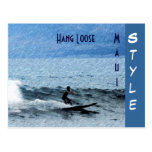 Ukumehane que practica surf, Lahaina, Maui Postales