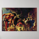 Ulises en la cueva de Polyphemus de Jordaens Jaco Poster