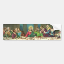 Última cena del vintage con Jesucristo y los apóst Pegatina De Parachoque