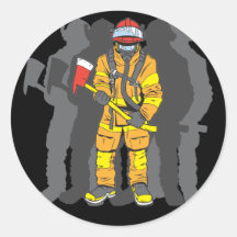 Último bombero etiqueta