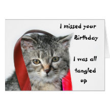 Último gatito del cumpleaños tarjetas