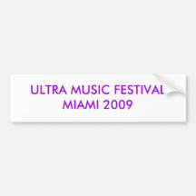 ULTRA MÚSICA FESTIVALMIAMI 2009 PEGATINA DE PARACHOQUE