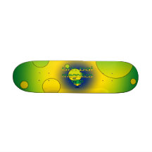 Um la bandera de Pai Magnifico el Brasil colorea a Tabla De Skate
