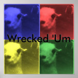 'Um poster arruinado de la llama de 4 colores