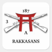 Un 3/187o pegatina de la infantería RAKKASANS