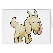 Un animal del campo lindo de la cabra felicitación