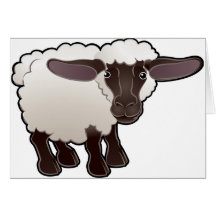 Un animal del campo lindo de las ovejas felicitaciones