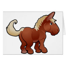 Un animal del campo lindo del caballo felicitacion 