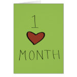Un aniversario del mes tarjetas
