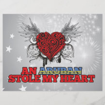 Un Aruban robó mi corazón Tarjeton