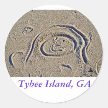 Un buen día en la playa, isla de Tybee, GA Pegatina