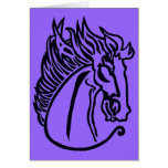 Un caballo para la tarjeta de muchos colores