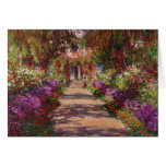 Un camino en Garden de Monet, Giverny, 1902 Tarjetón