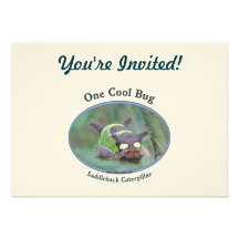 Un Caterpillar fresco fastidia Invitación Personalizada
