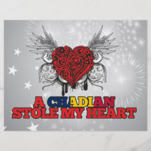 Un Chadian robó mi corazón Flyer Personalizado