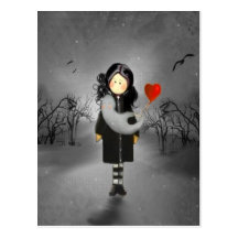 Un chica y un fantasma postal