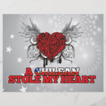 Un chileno robó mi corazón tarjetón