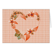 Un corazón 2 de la mariposa felicitaciones