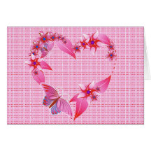 Un corazón 3 de la mariposa tarjetas