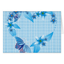 Un corazón de la mariposa tarjeton