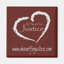 Un corazón para el imán de la justicia (marrón)