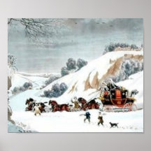 un correo en nieve profunda poster