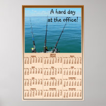 Un día duro en el calendario de la pesca de la ofi poster