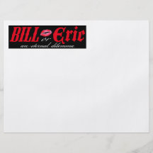 Un dilema eterno (negro y rojo) flyer personalizado