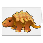 Un dinosaurio amistoso lindo tarjetón