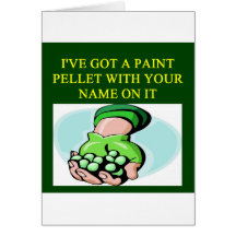 un diseño divertido de Paintball Felicitaciones
