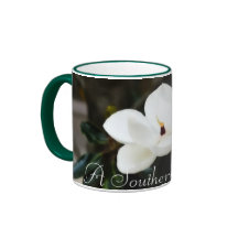 Un encanto meridional - flor de la magnolia tazas