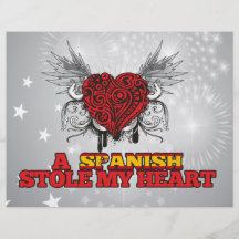 Un español robó mi corazón tarjeta publicitaria