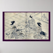 Un fiesta de consumición por Nishikawa, Sukenobu U Posters