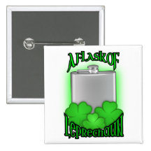 Un frasco del día del St. Patty irlandesa del Lepr Pin