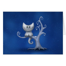 Un gatito de Cheshire (navidad) Tarjetón