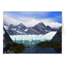 Un glaciar resuelve el mar tarjetón