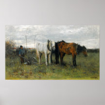Un granjero de arado impresiones