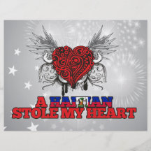 Un haitiano robó mi corazón tarjeton