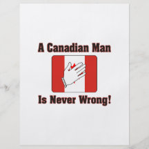 Un hombre canadiense nunca es incorrecto tarjetas publicitarias