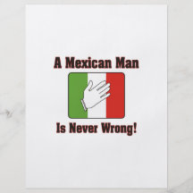 Un hombre mexicano nunca es incorrecto tarjetas publicitarias