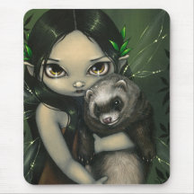 "Un hurón y su" Mousepad de hadas Alfombrilla De Ratón