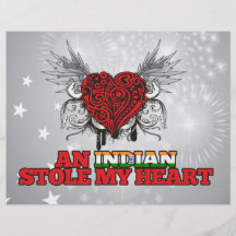 Un indio robó mi corazón flyer personalizado